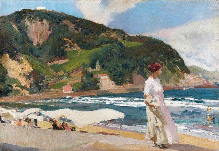 Joaquín Sorolla, María en la playa de Zarauz, 1910.Óleo sobre lienzo, 65 x 92 cm, Colección particular