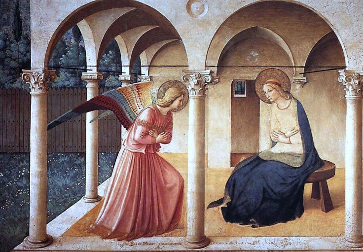 Annunciazione del primo piano di Beato Angelico.jpg